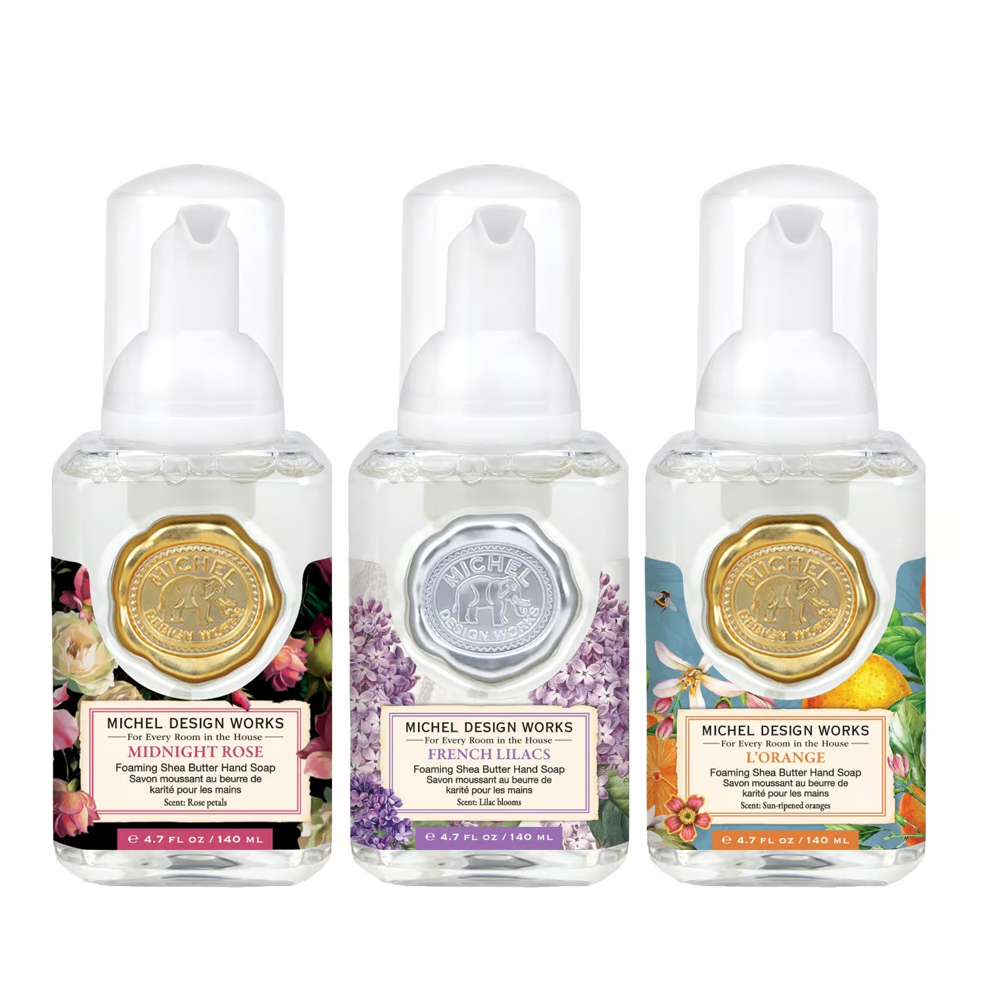 Michel Design Works Mini Foaming Soap Set Freshly Picked Scents