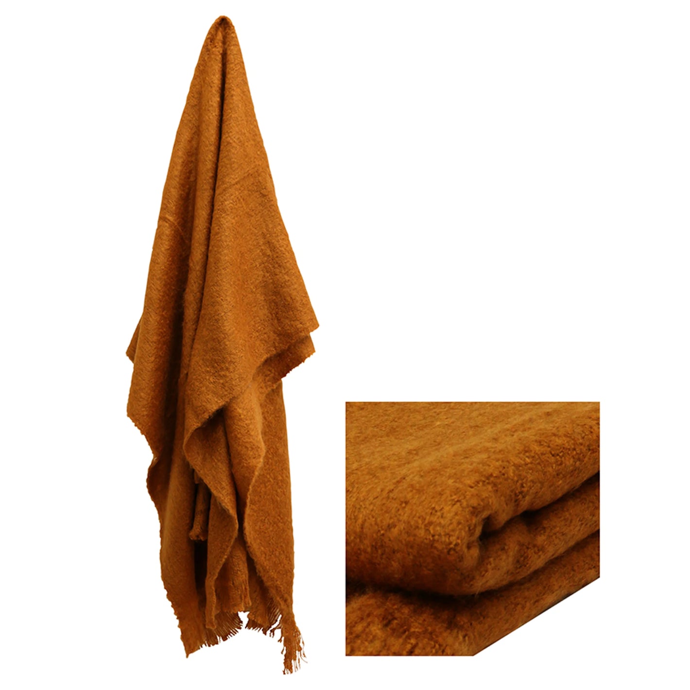 Cognac Tassle Throw
