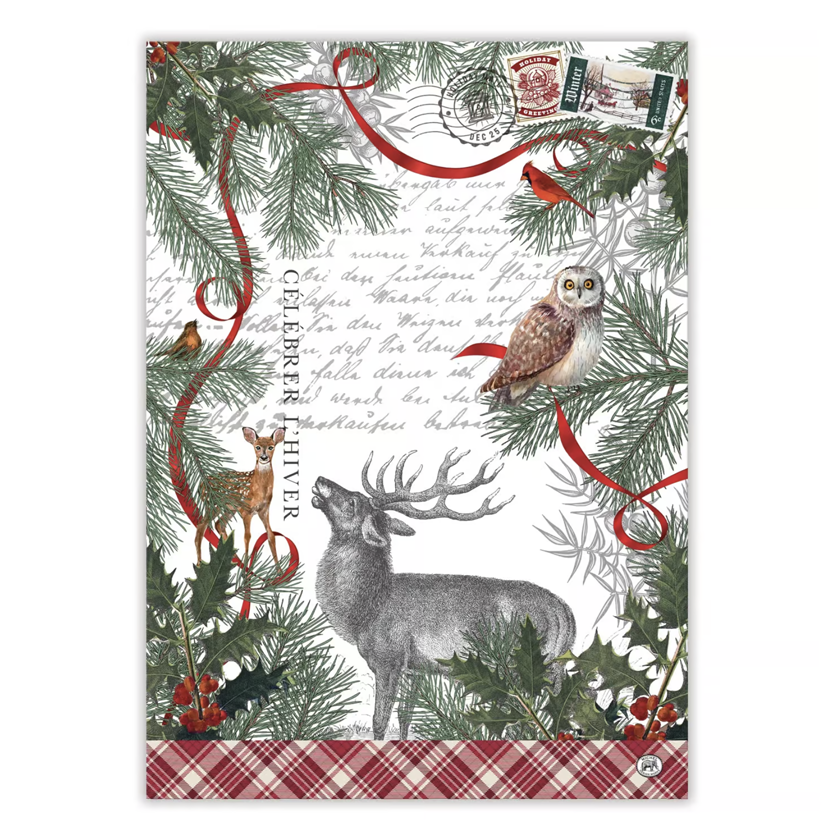 Michel Design Works Winter Woodland Tea Towel