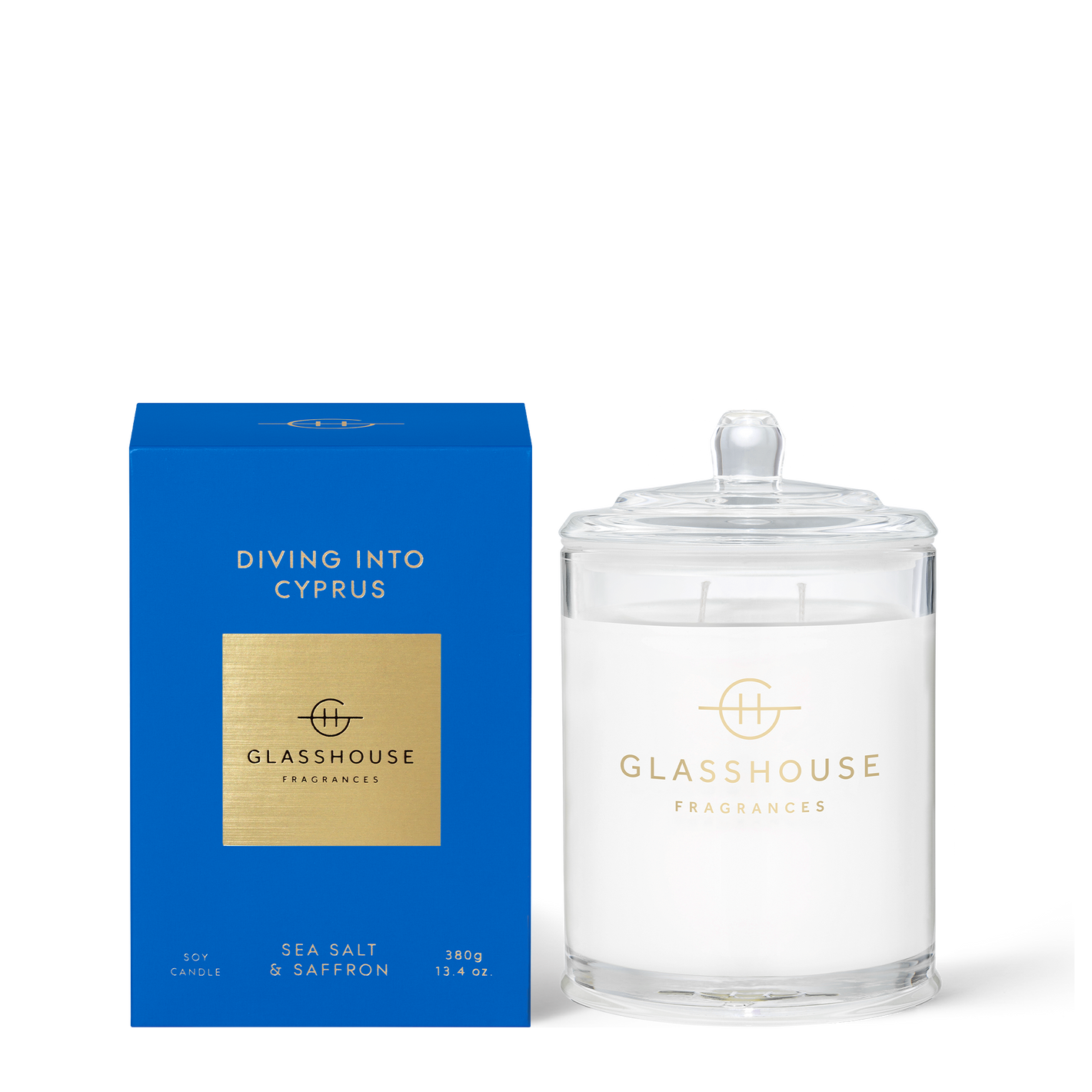 Glasshouse Fragrances DIVING INTO CYPRUS 380g Triple Scented Soy Candle