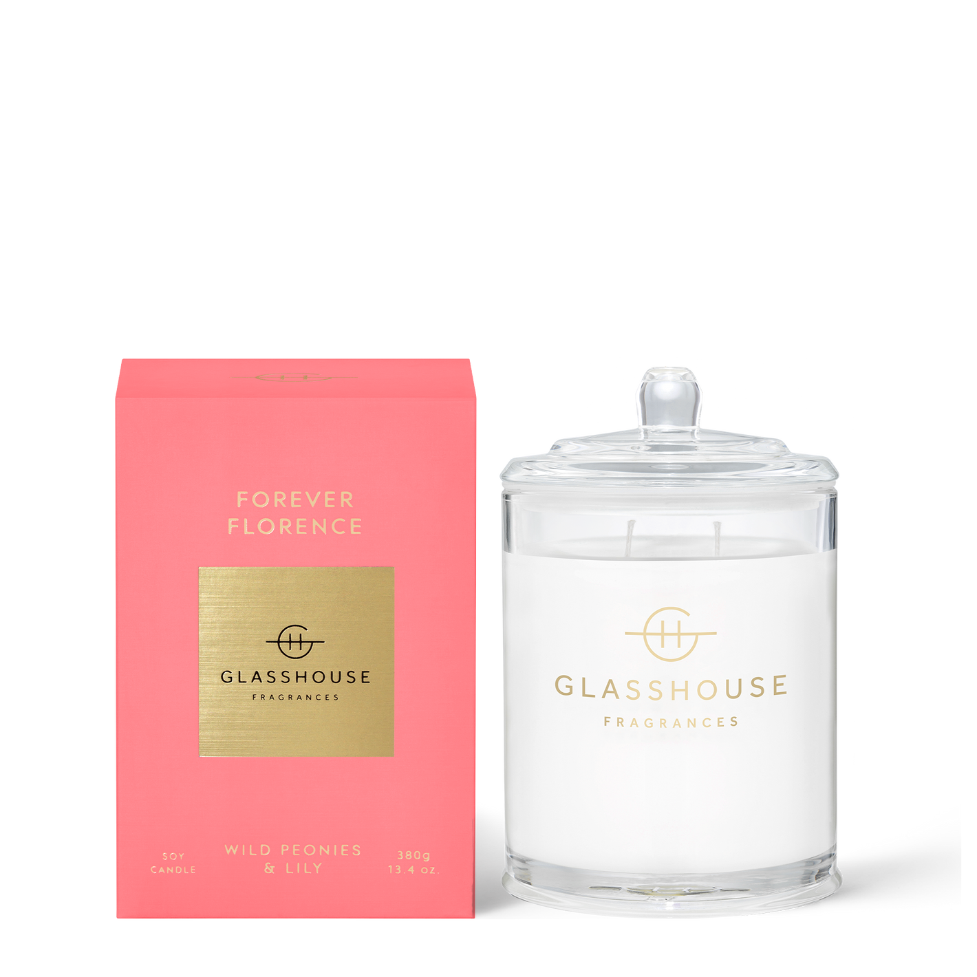 Glasshouse Fragrances FOREVER FLORENCE 380g Triple Scented Soy Candle