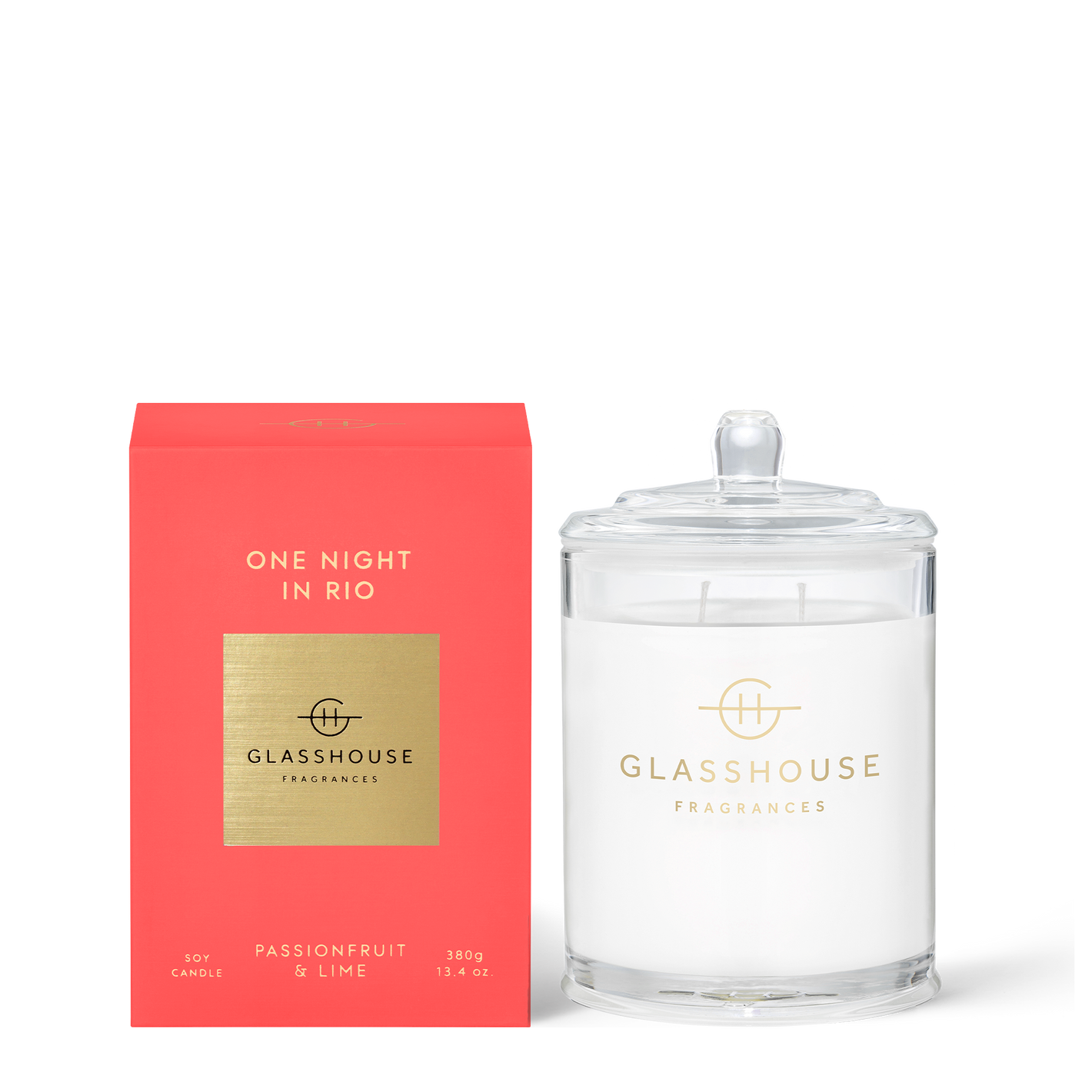 Glasshouse Fragrances ONE NIGHT IN RIO 380g Triple Scented Soy Candle