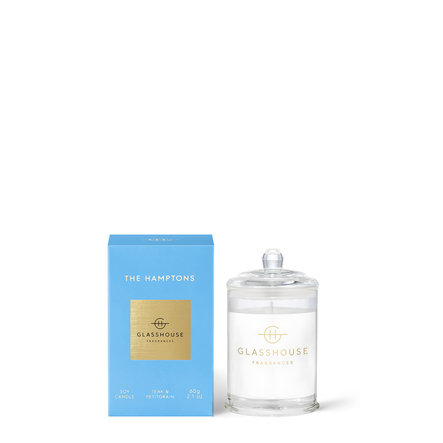 Glasshouse Fragrances THE HAMPTONS 60g Triple Scented Soy Candle