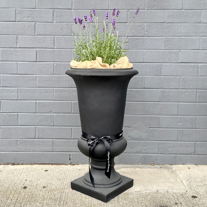 Medium Black Bell Shaped Urn (Available on firm order only)