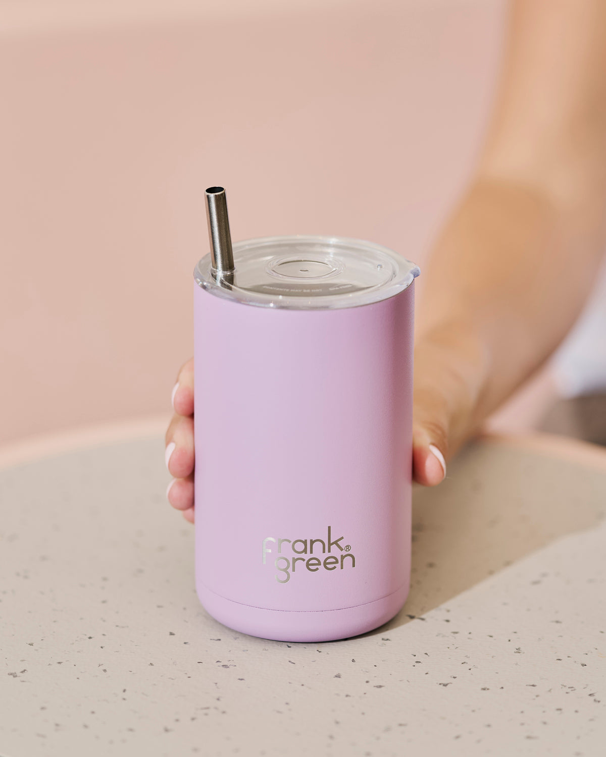 Iced Coffee Cup with Straw 425ml - Lilac Haze