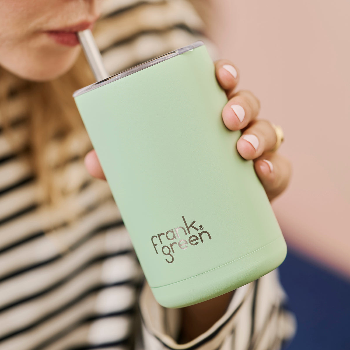 Iced Coffee Cup with Straw 425ml - Mint Gelato