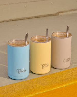 Iced Coffee Cup with Straw 425ml - Buttermilk