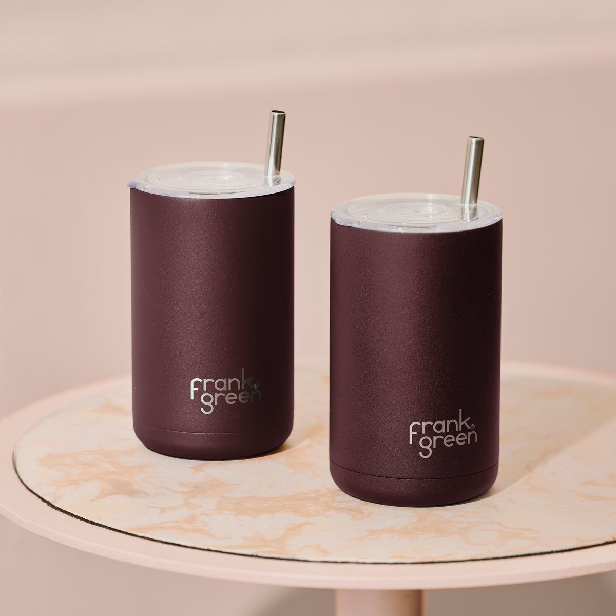 Iced Coffee Cup with Straw 425ml - Chocolate - NEW