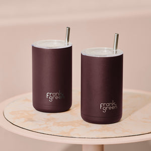 Iced Coffee Cup with Straw 425ml - Chocolate - NEW