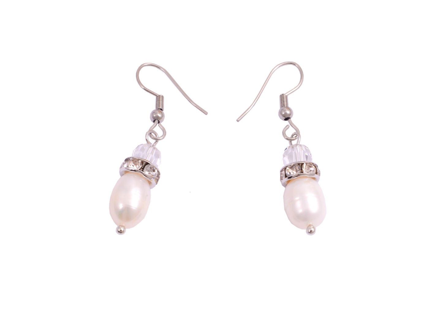 Pearl Swarovski Crystal Earrings