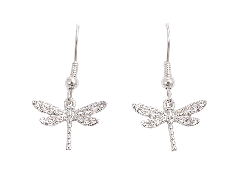 Rhinestone Dragonfly Earrings