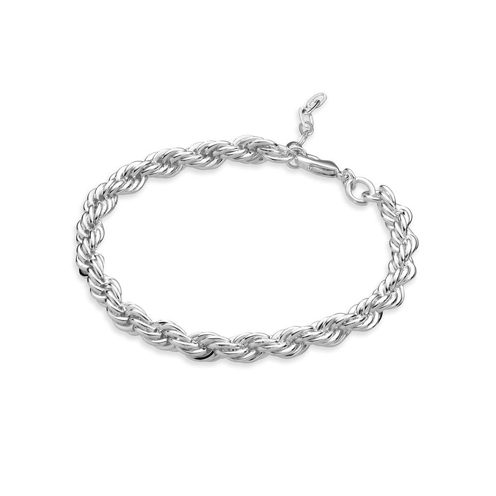 Silver Fashion Rope Chain Bracelet