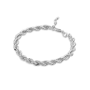 Silver Fashion Rope Chain Bracelet