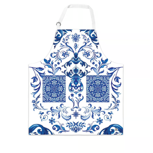 Michel Design Works Indigo Seas Apron with Pockets PRE-ORDER AVAIL END FEB