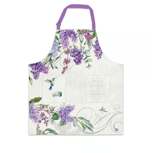 Michel Design Works French Lilacs Apron with Pockets PRE-ORDER AVAIL END FEB