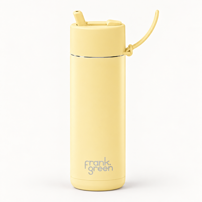 Frank Green Ceramic Reusable Bottle - Buttermilk 20oz/595ml