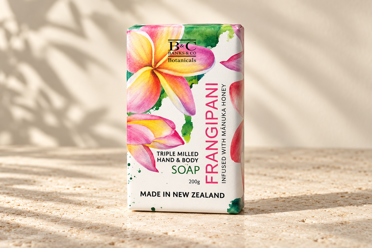 Banks & Co Frangipani & Lime Luxury Triple Milled Soap 200gm