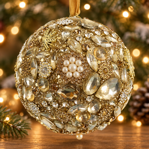 Oro Gem Bauble Gold - Available Mid October