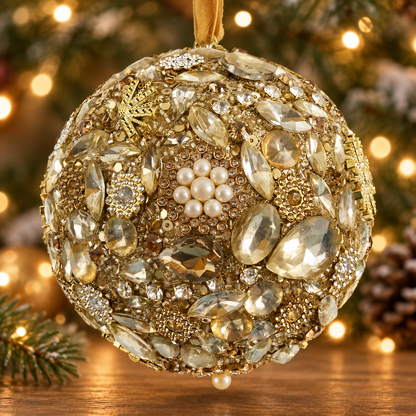 Oro Gem Bauble Gold - set of two - Available Mid October