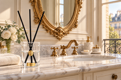 NEW - Cote Noire Crystal Diffuser Set - 200ml - Gold - Rose Oud