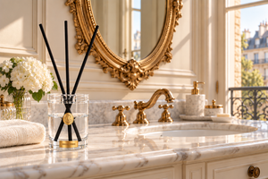 NEW - Cote Noire Crystal Diffuser Set - 200ml - Gold - Jasmine