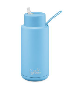Frank Green Ceramic Reusable Bottle - Sky Blue 34oz/1000ml
