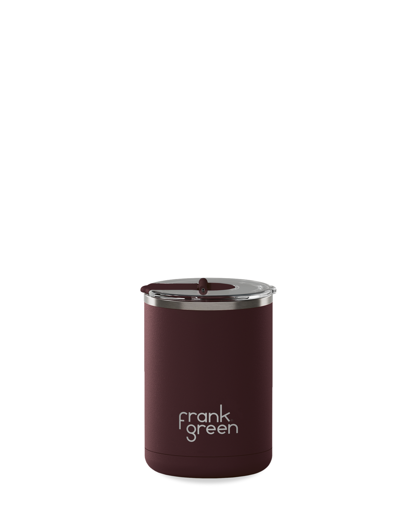 Ceramic Coffee Cup with Hinged Lid 355ml - Chocolate - NEW