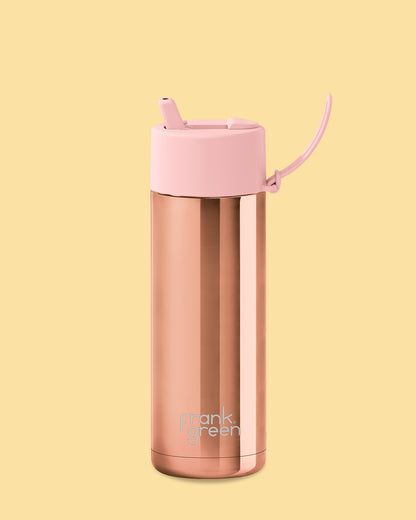 LIMITED EDITION Rose Gold Chrome Ceramic Reusable Bottle 20oz/595ml LAST ONE
