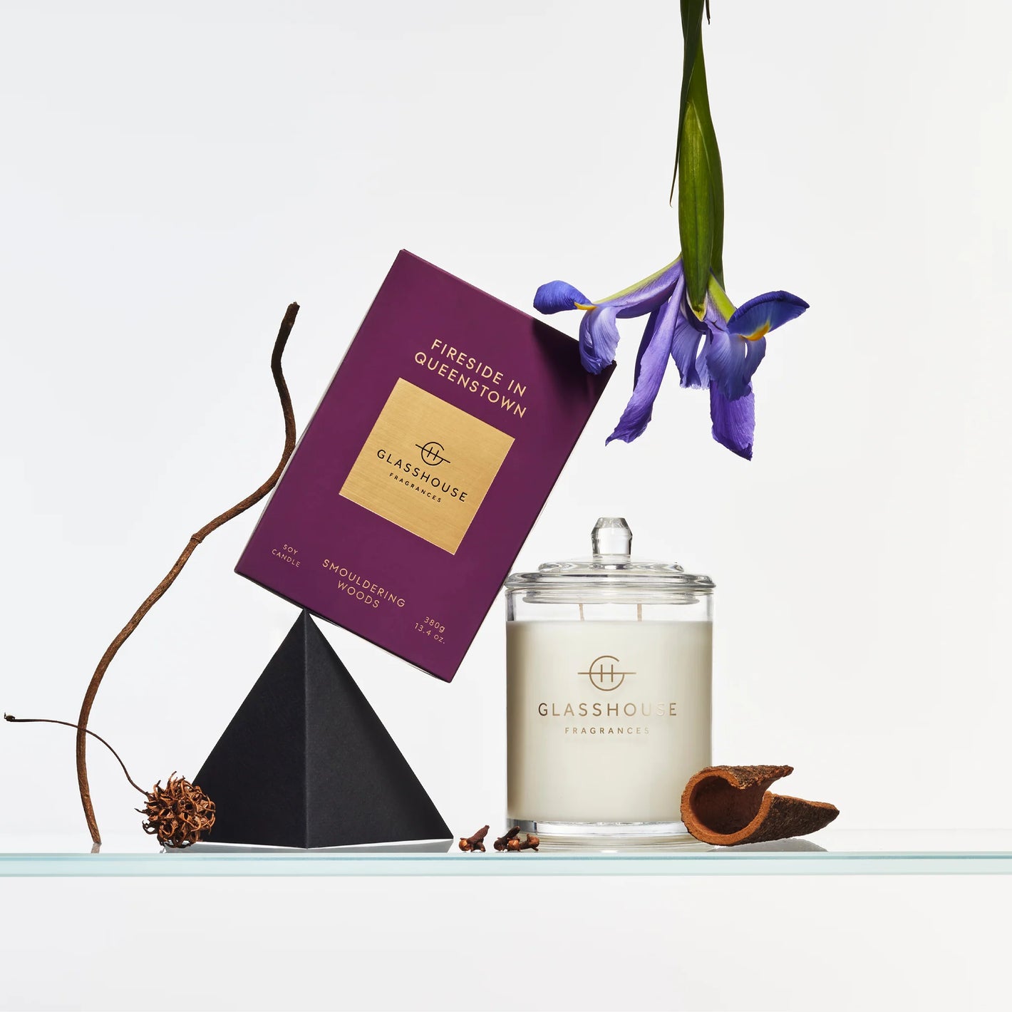 Glasshouse Fragrances Fireside in Queenstown 380g Triple Scented Soy Candle