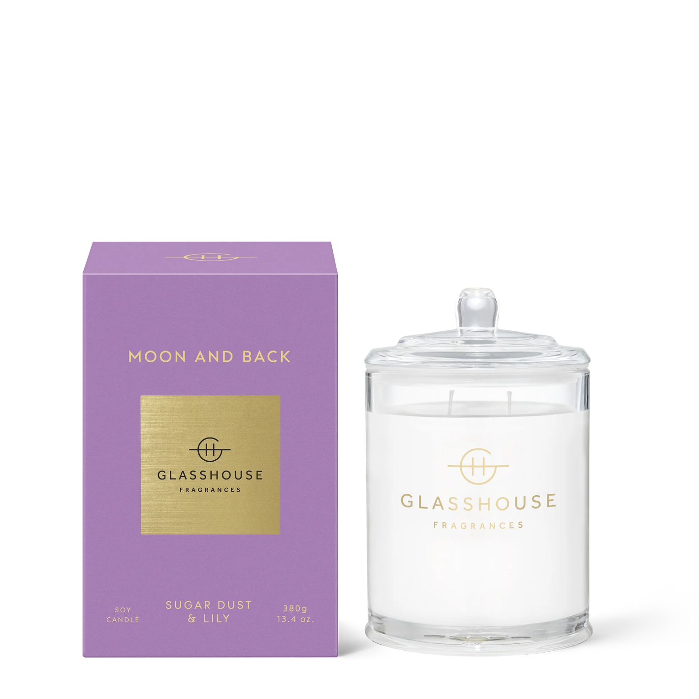 Glasshouse Fragrances MOON AND BACK 380g Triple Scented Soy Candle