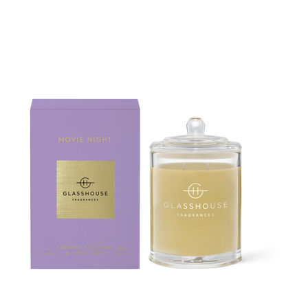 Glasshouse Fragrances MOVIE NIGHT 380g Triple Scented Soy Candle