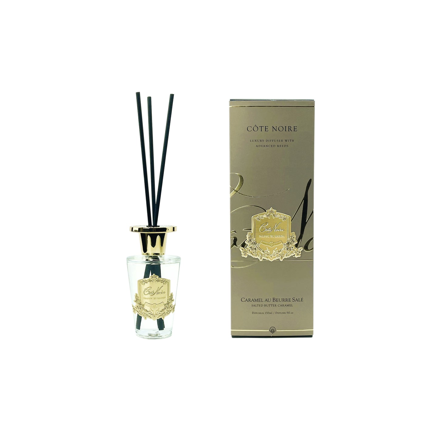 Côte Noire - 150ml GOLD DIFFUSER - SALTED CARAMEL