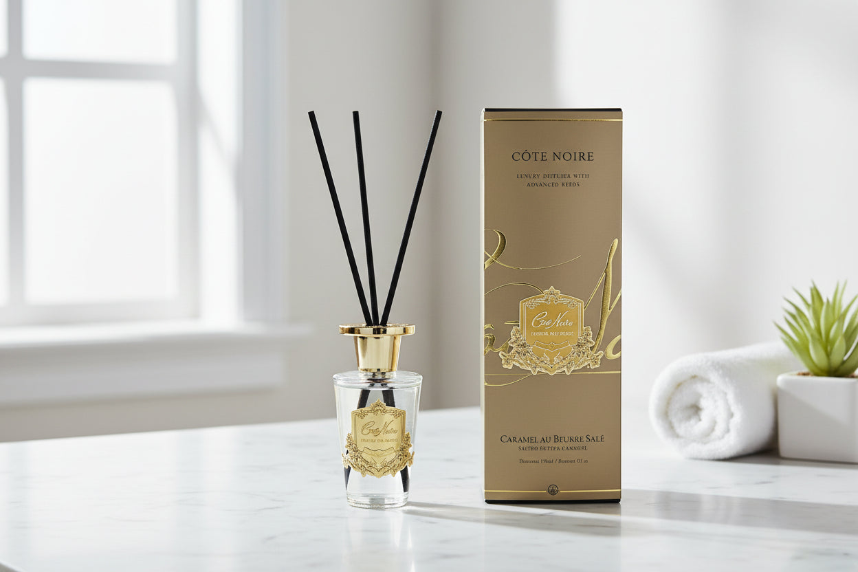 Céte Noire diffuser with packaging on a white background