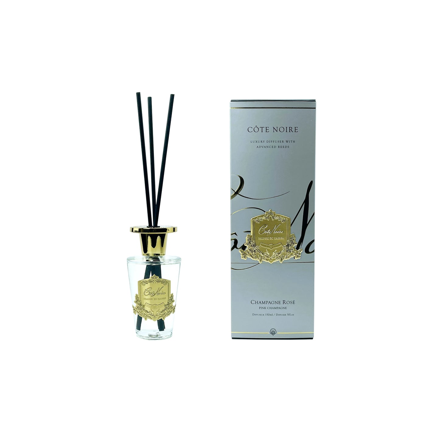 Côte Noire - 150ml GOLD DIFFUSER - PINK CHAMPAGNE