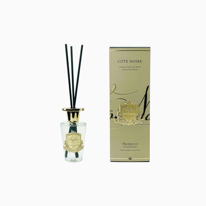 Côte Noire Prosecco diffuser with packaging on a white background