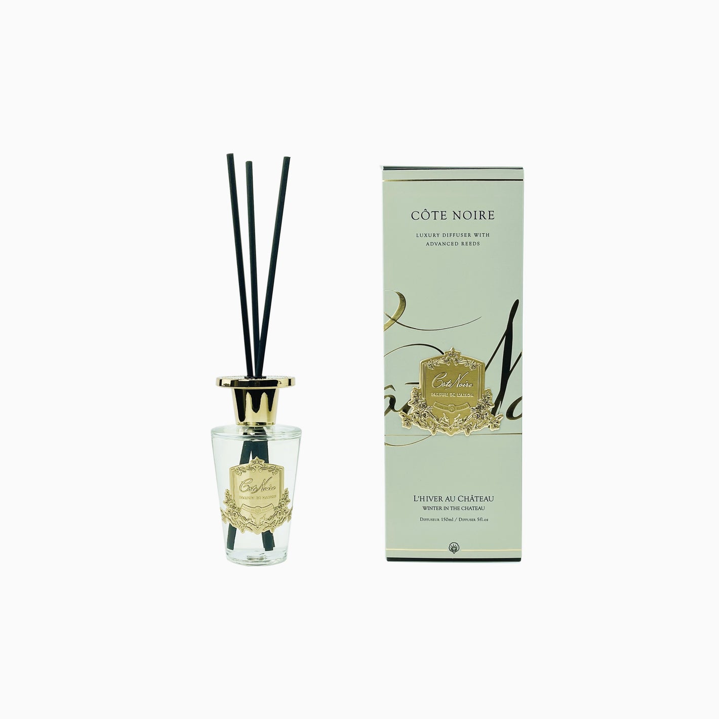 Côte Noire - 150ml GOLD DIFFUSER - WINTER IN THE CHATEAU