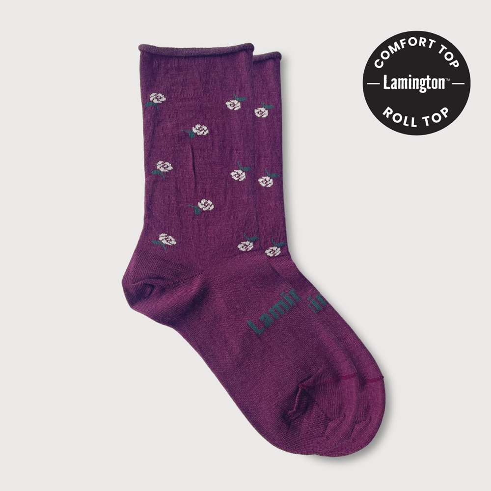 Merino Wool Crew Socks  Roll Top | Woman | Glad