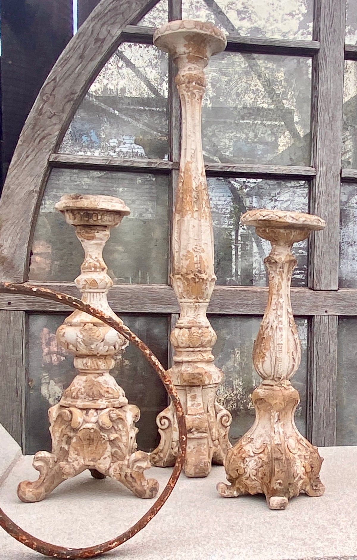 Gorgeous Antiqued Candle Holder - Selection of sizes - Available In Store Only