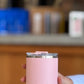 Ceramic Coffee Cup with Hinged Lid 355ml - Blush
