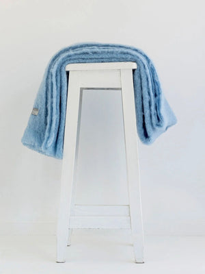 Windermere Mohair - Sky Throw (Allow 48 Hour Turnaround)