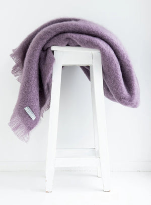 Windermere Mohair - Amethyst Throw (Allow 48 Hour Turnaround)