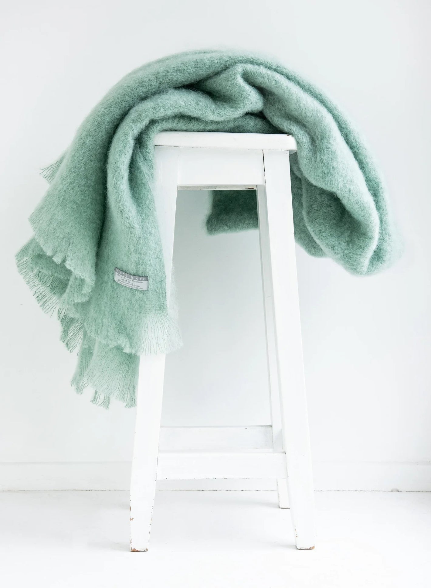 Windermere Mohair - Mint Throw (Allow 48 Hour Turnaround)