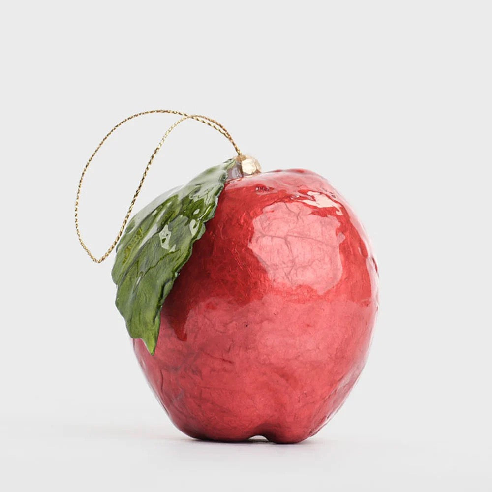 Hand Painted Capiz Apple Decoration Pink - Available Mid October