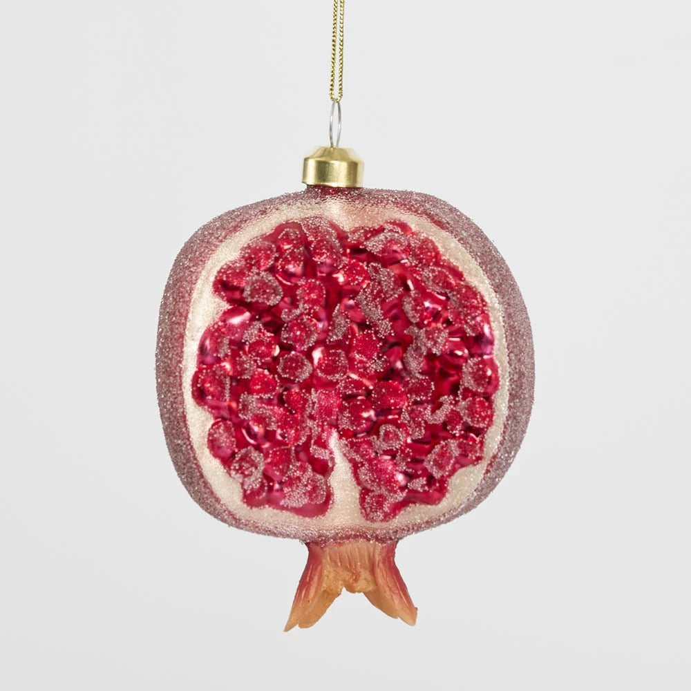Sugared Pomegranate Festival Decoration - Available Mid October