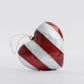 Hand Painted Stripe Capiz Heart Decoration - Small