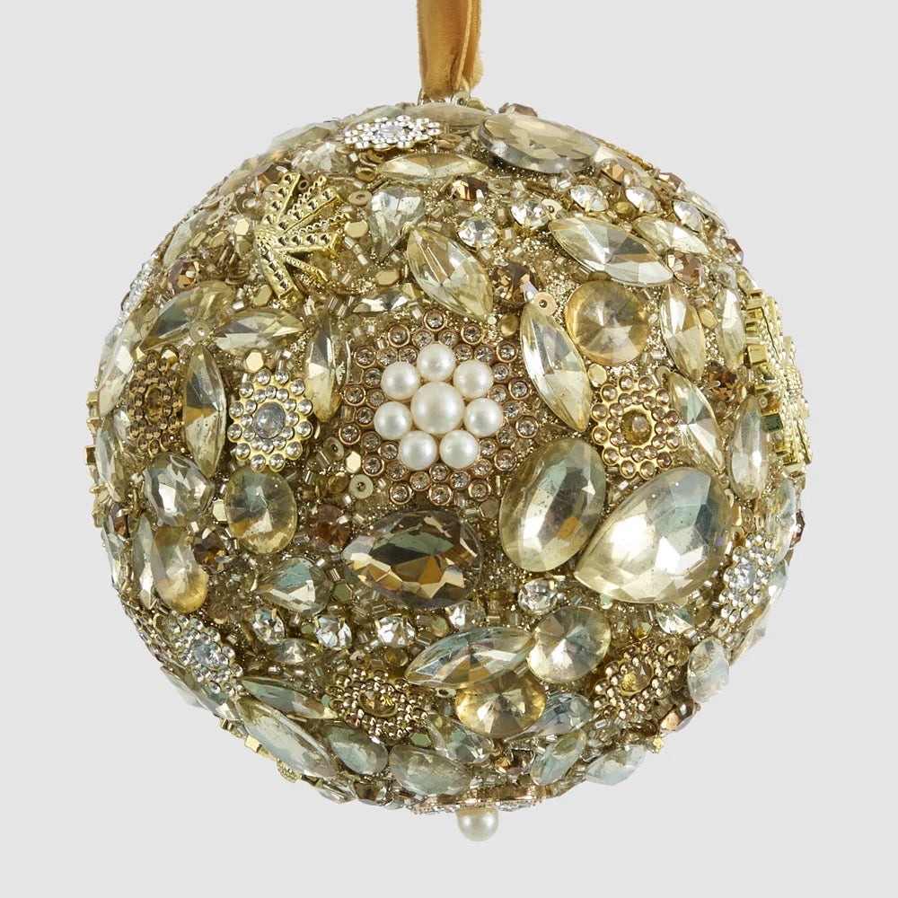 Oro Gem Bauble Gold - set of two - Available Mid October