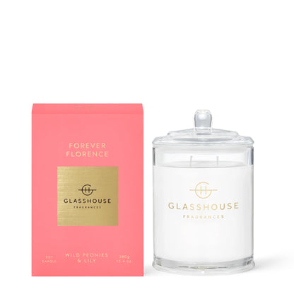 Glasshouse Fragrances FOREVER FLORENCE 380g Triple Scented Soy Candle