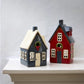 Alsace Tea Light Cottage Navy with Wreath