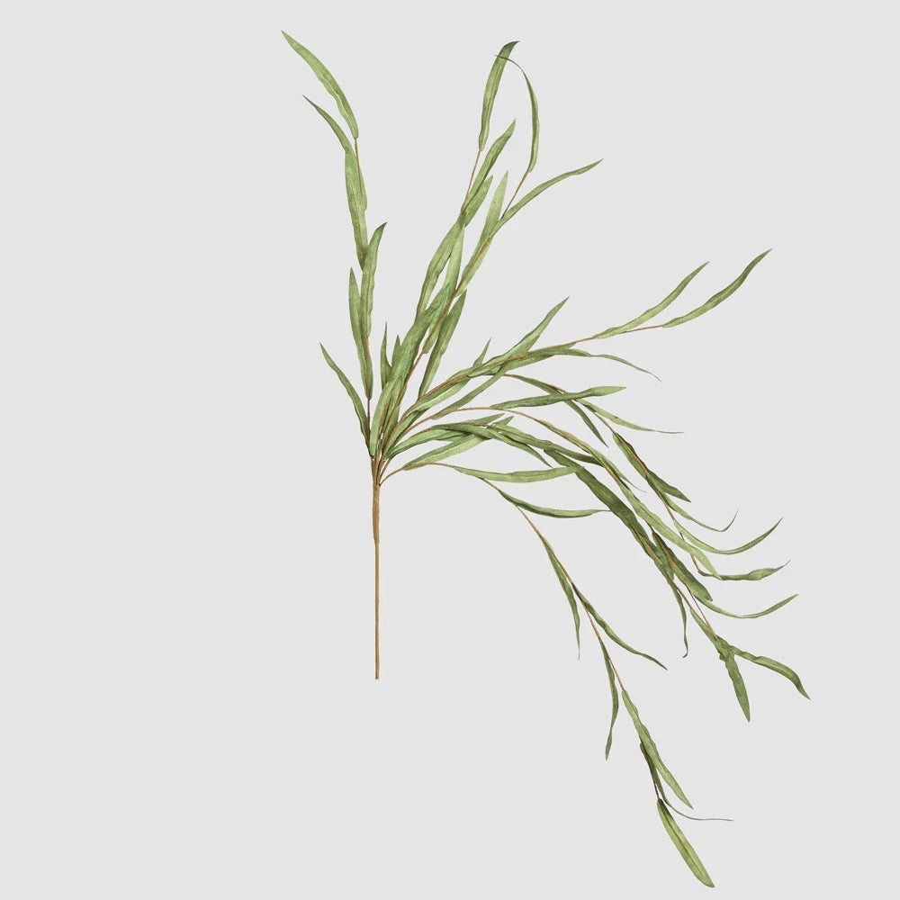 Hanging Willow Stem Green Glitter - Available Mid October - Available In Store Only