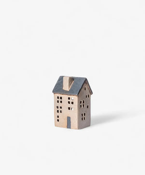 Saint Malo Tea Light House Blue Roof PRE ORDER DUE MID DECEMBER